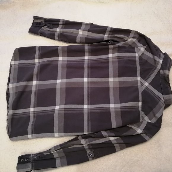 Plaid button-down grey shirt - Picture 2 of 9